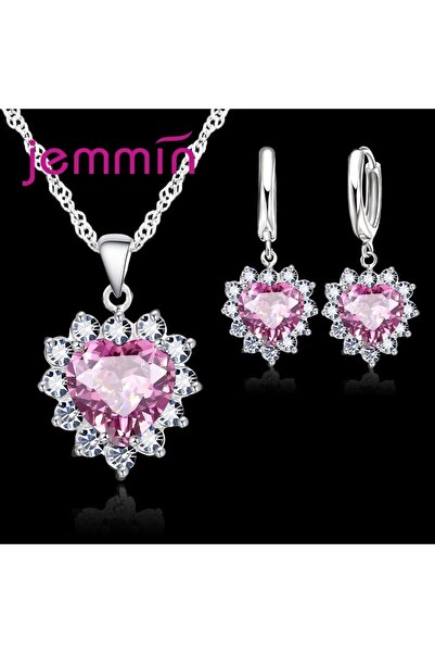 Choice Pink Top Sale Wding Engagement Anniversary Gift Jewelry Sets 925 Silve...