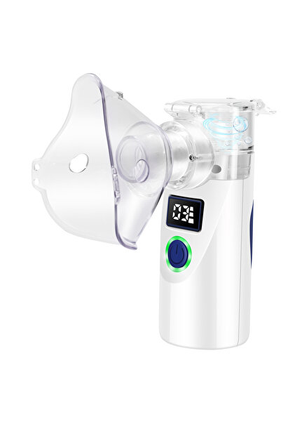 Choice White amzwn New LED Digital Display Medical Silent Mesh Nebulizer Mini...