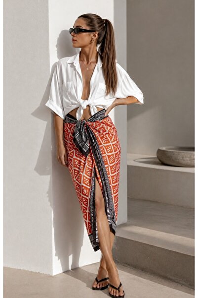 GODE Innerless, Silk Satin Pareo, Shawl