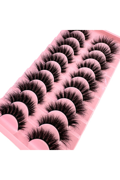 Choice12 10Pairs 837 10 Pairs Faux Mink Eyelashes Handmade False Eyelashes Na...