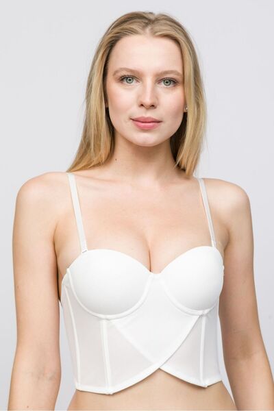OBJE Women's Ecru Alice Bustier