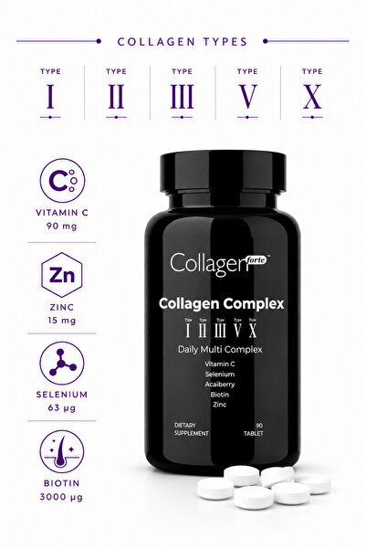 Collagen Forte Platinum 5 Tip Kolajen Complex Tip 1,2,3,5 Ve Tip 10 Biotin, Ç...