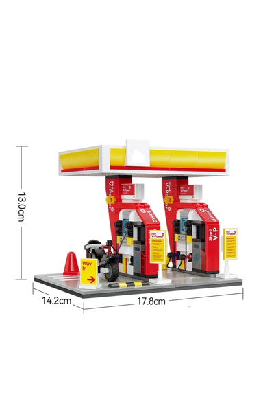 Choice4 no box MOC City Retail Station Gas Station Car Wash Series Building B...