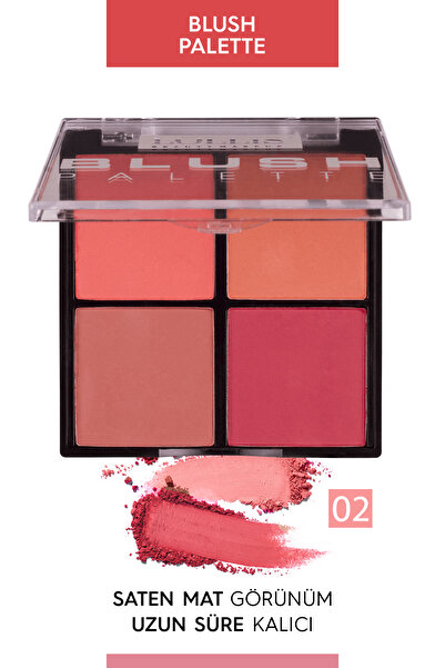 Lollis Blush Palette Allık Paleti 4 Renk Profesyonel 02