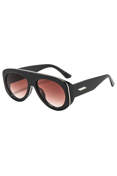 Choice1 Black Tea Luxury Punk Eyepieces Sunglasses Women Luxury Brand Designe...