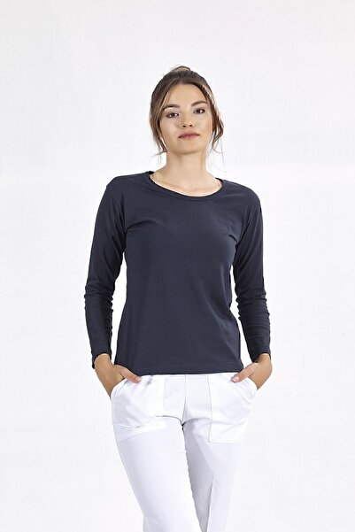 ÇİZGİ MEDİKAL Navy Blue Combed Cotton Body