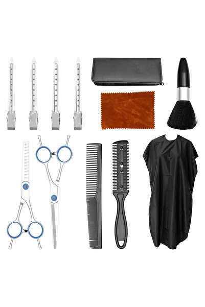 Choice blue 12pcs Hairdressing Scissors Kit Stainless Steel Professional Hair...