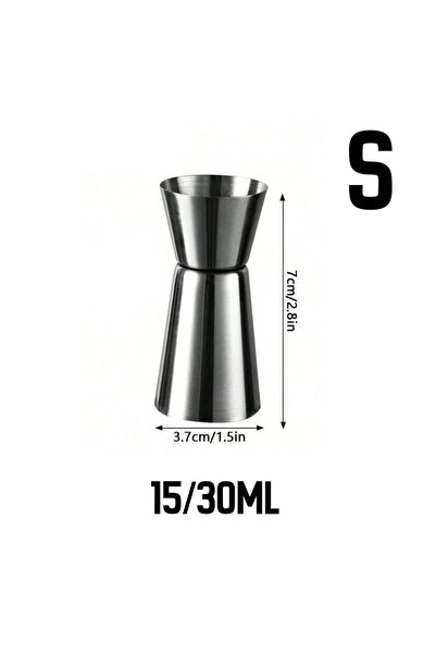 Choice S 1pc Stainless Steel Measuring Cup Cocktail Shaker Peg Measurer Jigge...