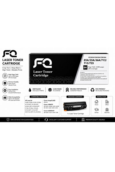 FQ خرطوشة حبر 85A CE285A متوافقة مع طابعة HP LaserJet P1006 P1102 P1102W P110...
