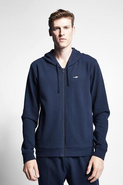 Lescon Erkek Fermuarlı Kapüşonlu Sweatshirt 22s-1244-22n