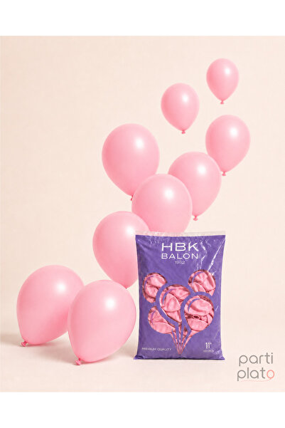 HBK Balon بالون باستيل 11 بوصة باللون الوردي 100 قطعة