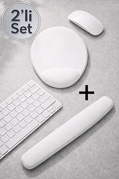 Boldy 2'li Bilek Destekli Mouse ve Klavye Pedi Seti Kaymaz Mouse Ped ve Klavy...
