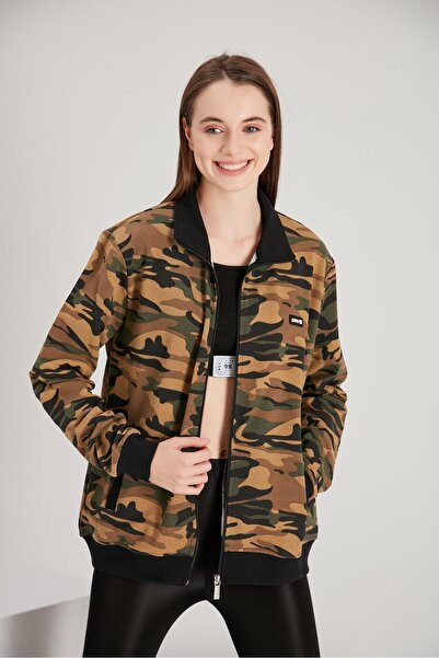 ALEXANDERGARDI Zipped High Collar Camouflage Sweatshirt (E21-73000)