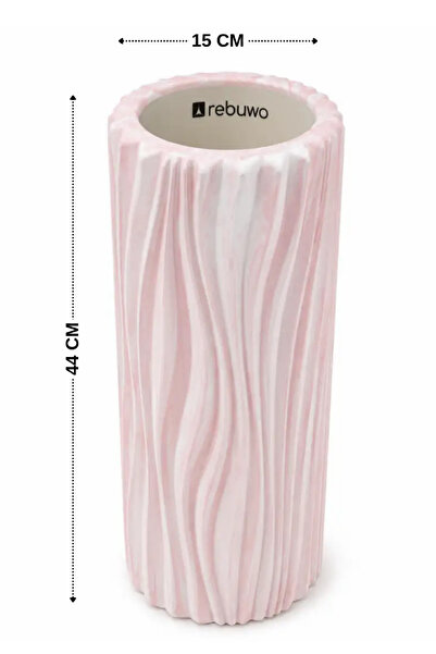 Rebuwo EVA Foam Roller Pembe Beyaz Desenli