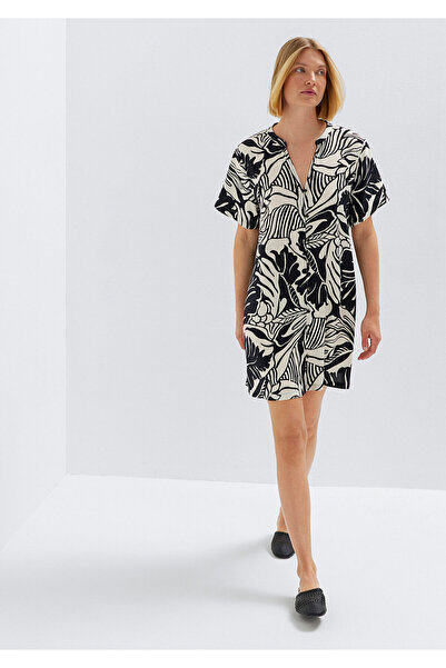 Mavi Rochie midi neagră imprimată 1310907-84587