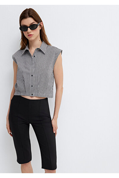Mavi Gingham Black Crop Shirt Crop / Short Cut 1211644-91748