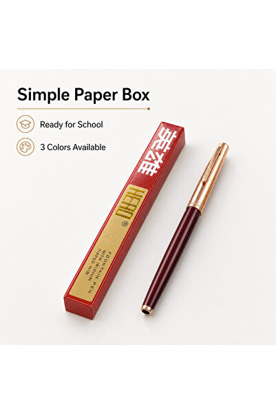 Choice F Red Hero 336Retro Fountain Pen Classic Design Fine 0.38mm Iridium Ni...