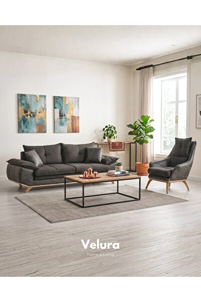 Velura Home & Living Azir Koltuk Takımı & Bazalı Yataklı Koltuk Takımı 3 1 - ...