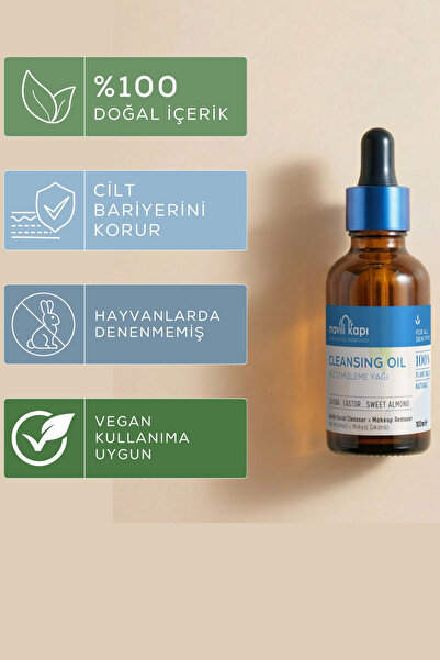 Mavili Kapı Facial Cleansing Oil Natural Makeup Remover Vitamin C 50 ml Daily...