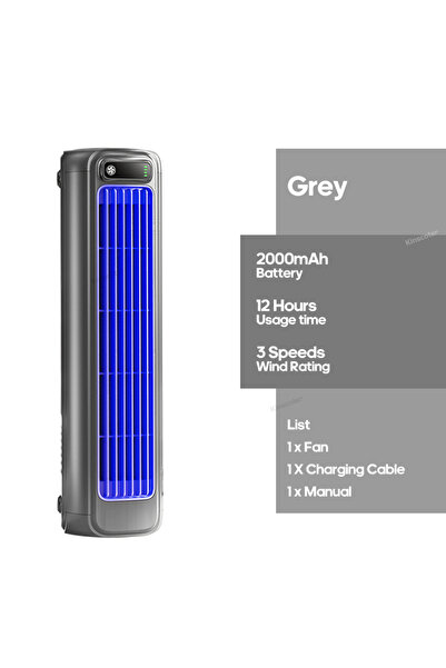 Choice1 Grey KINSCOTER Portable Air Conditioner Fan 2000mAh Quiet Desktop Tow...