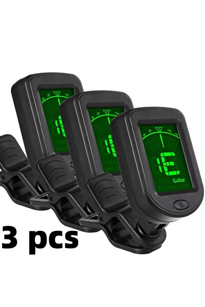 Choice Blcak 3 pcs Guitar Tuner For All Instruments Clip on Electronic Tuner ...