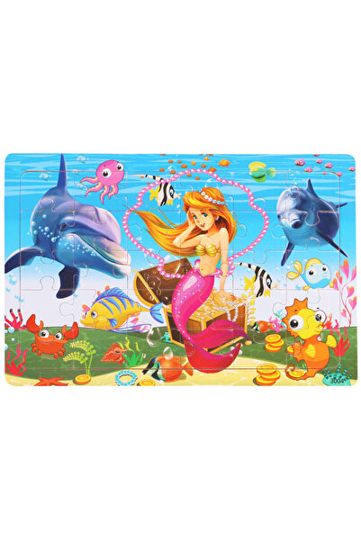 Choice3 3004-MeiRenYu 30 Pieces Wooden Jigsaw Puzzle Kids Cartoon Animal Vehi...