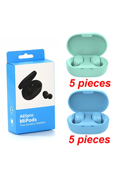 Choice 5 Blue 5 Green 10Pcs Wholesale A6S TWS Wireless Headphones Bluetooth E...