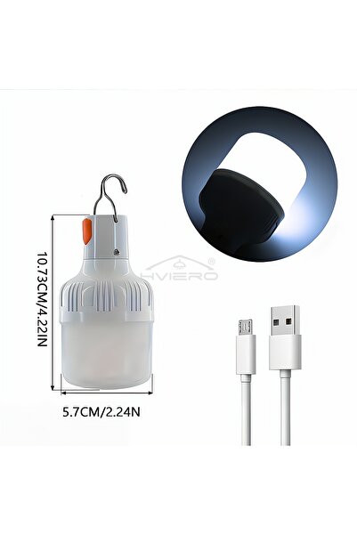 Choice 60mm White Portable Camping Emergency Lighting Lights USB Rechargeable...