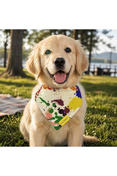 PATİMİO Paint Cat And Dog Leash Scarf Bandana
