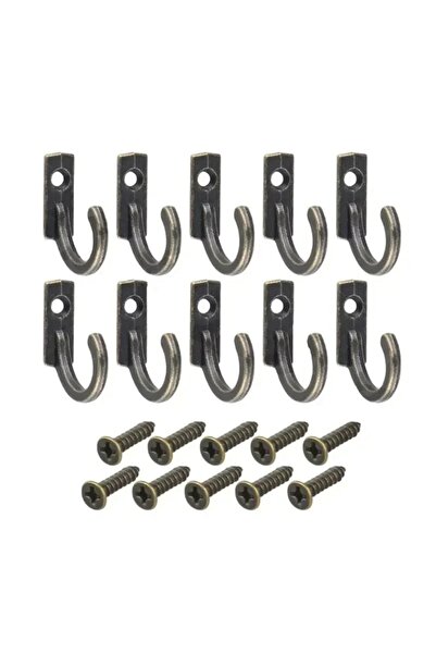 Choice 10pcs-Bronze color 20/10PCS Mini Hook with Screws Antique Alloy Door W...