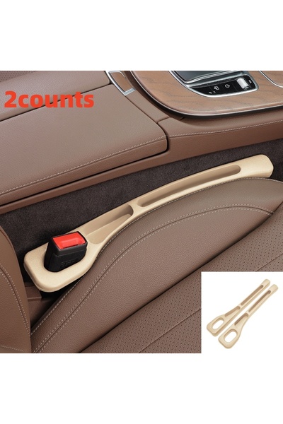 choice2 Beige 2pc Car Seat Gap Filler Organizer Pu Waterproof Car Seat Gap Pl...