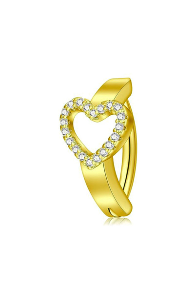 Choice4 golden2 Butterfly Navel Belly Button Ring Surgical Steel Zircon Heart...