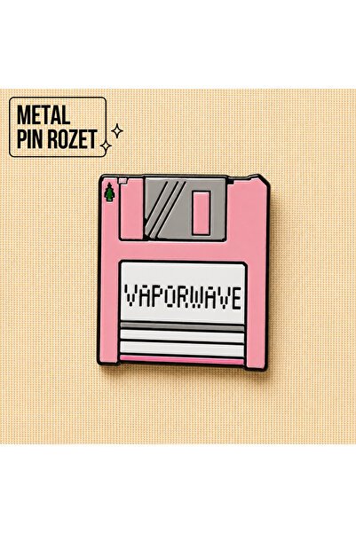 DREAMIOGIFTANDBOX Vaporwave Elektronik Metal Pinli Rozet Disket Sürücü Bilgis...