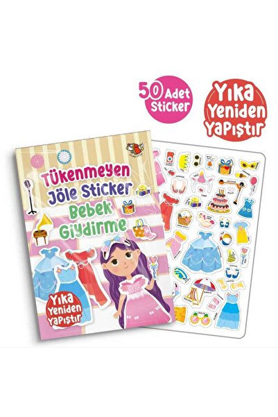 Uçan Kitap Tükenmeyen Jöle Sticker Bebek Giydirme