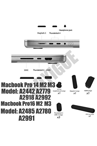 Choice 7pack Soft Silicon for Macbook Pro Air 13 15 16 M1 M2 M3 A2442 A2485 A...