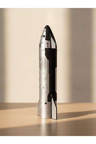 Starship Roket 1 : 100 Ölçek 52 Cm - Dekoratif Biblo ve 3D Maket Obje 52cm