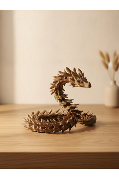 Eklemli Ejderha 3 Renkli 48 Cm - Dekoratif 3D Maket Hediyelik 2,5cm