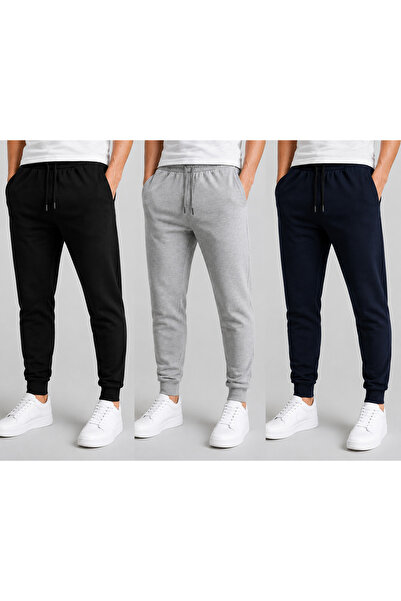 NETTENSTORE erkek avantajlı paket jogger eşofman altı spor eşofman altı