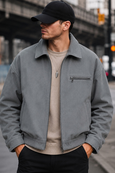 Delpino Oversize Suede Men's Jacket