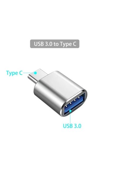 Choice Silver USB3.0 to Type C Male Adapter USB A to USBC Connector OTG Type ...