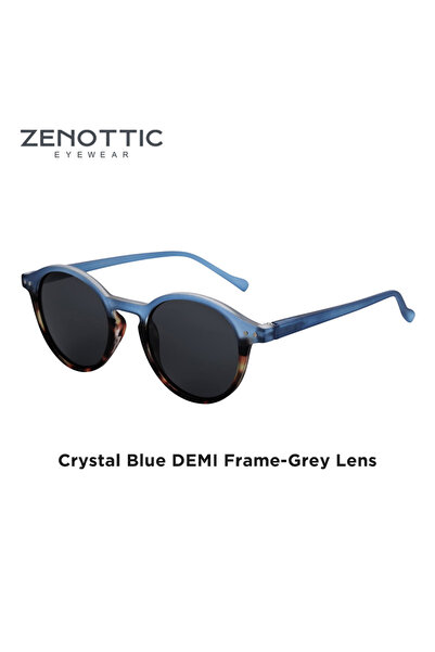 Choice ZENOTTIC 017 Black Grey Lens ZENOTTIC (S Size) Retro Circular Polarize...
