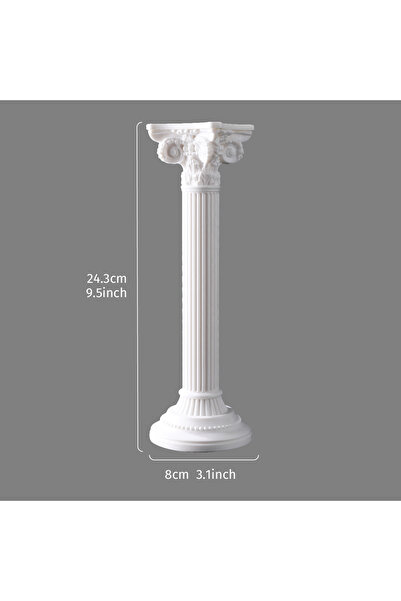 choice2 Aluomazhu-ZTbai 1PC, European Retro Roman Column-Shaped Decorative Ca...
