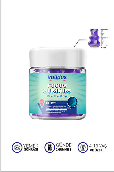 Validus Focus (SİTİKOLİN) 60 Gummies