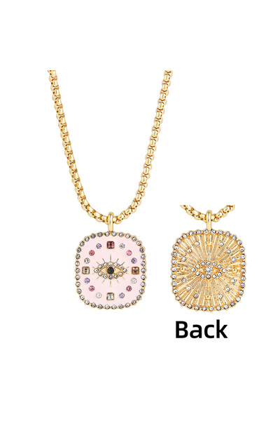 Choice 11877 1 Cute Eyes Heart Palm Zodiac Signs Necklace for Women Double Si...