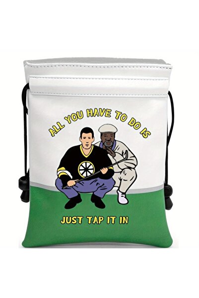 Choice WHITE Funny Happy Gilmore Golf Valuables Bag with Drawstrings Syntheti...