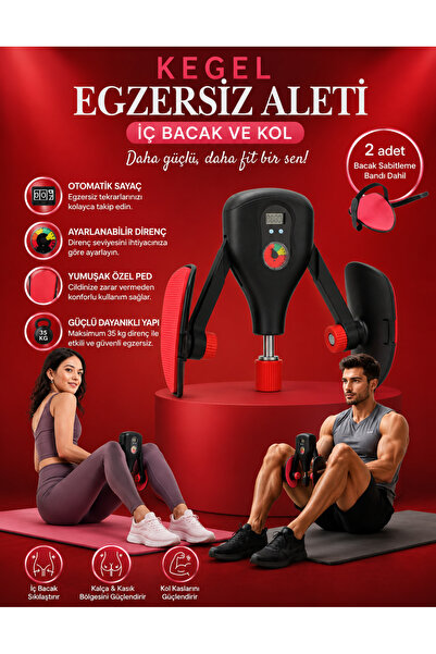 Folveit İç Bacak Egzersiz Aleti 35 Kg Ayarlanabilir Kegel Cihazı Pelvik Kas A...