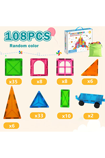 Choice1 108 pieces 5.5cm Magnetic building blocks magnetic force plate childr...