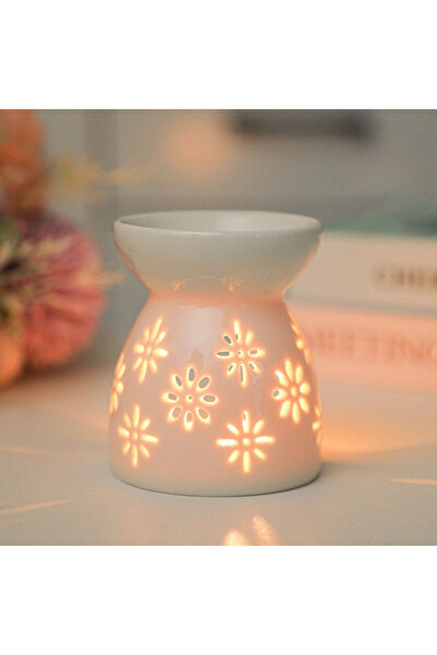 Choice D White Ceramic Incense Burner Candle Essential Oil Aromatherapy Diffu...