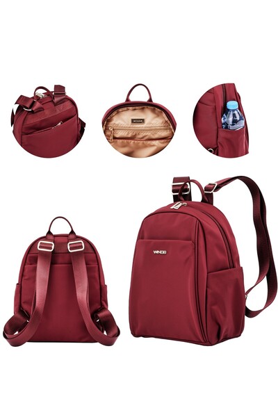 WINGS BRAND Rucsac urban WINGS ROSELLA ROȘU ÎNCHIS