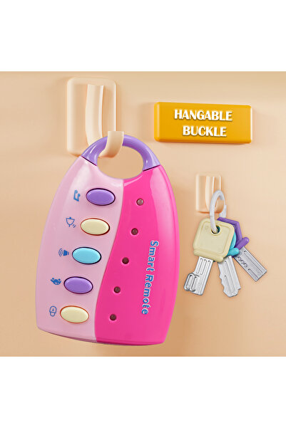 Choice Pink Music Cartoon Car Key Toys, Baby Kids Car Voices Pretend Play Edu...